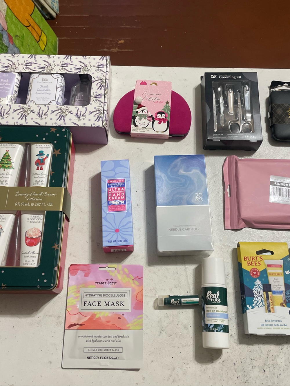 Lot of beauty and skin products